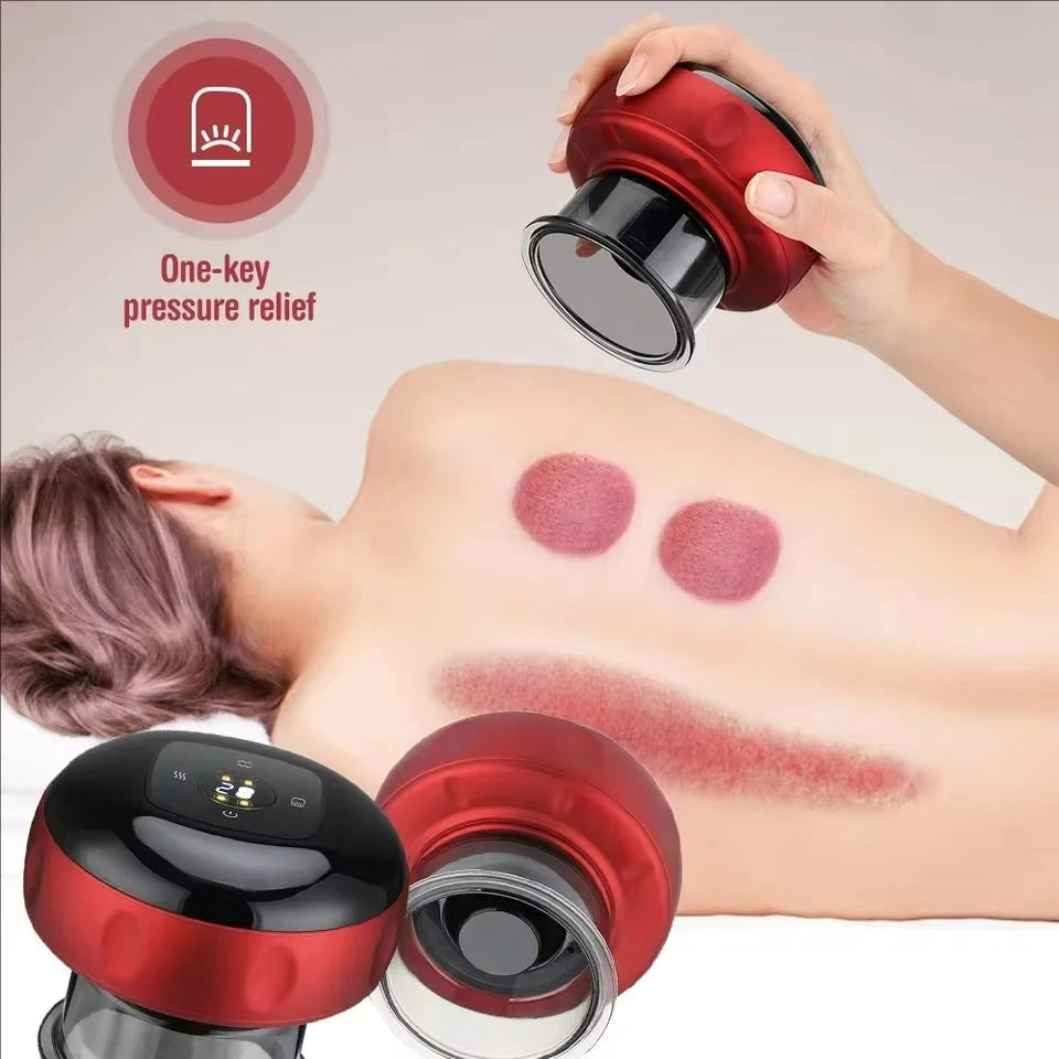 Electric Suction Cup Device Back Neck Arm Massager Relieve Fatigue Smart Vacuum Cupper Body Cupping Scraping Massager