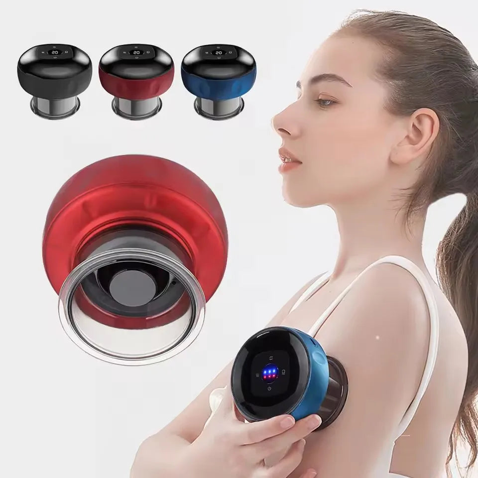 Electric Suction Cup Device Back Neck Arm Massager Relieve Fatigue Smart Vacuum Cupper Body Cupping Scraping Massager